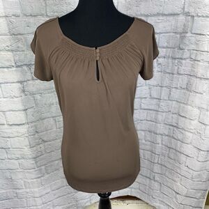 The Limited scoop neck Flowy blouse brown size xs